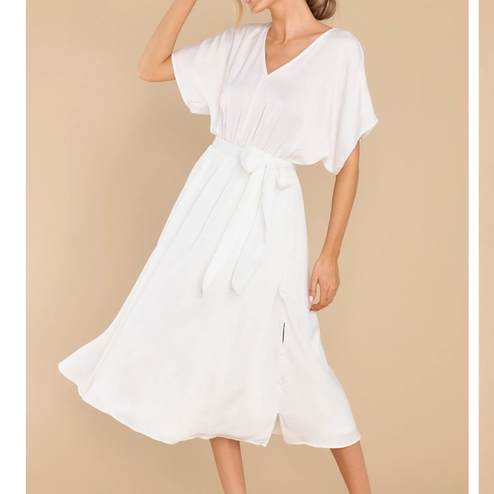 Tickets to Paradise Aura White Midi Dress